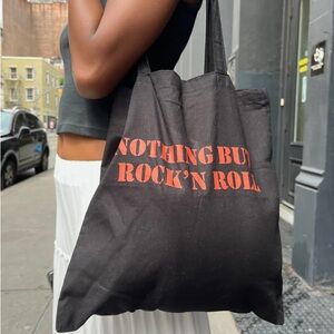 BRANDY MELVILLE NOTHING BUT ROCK'N ROLL TOTE BAG